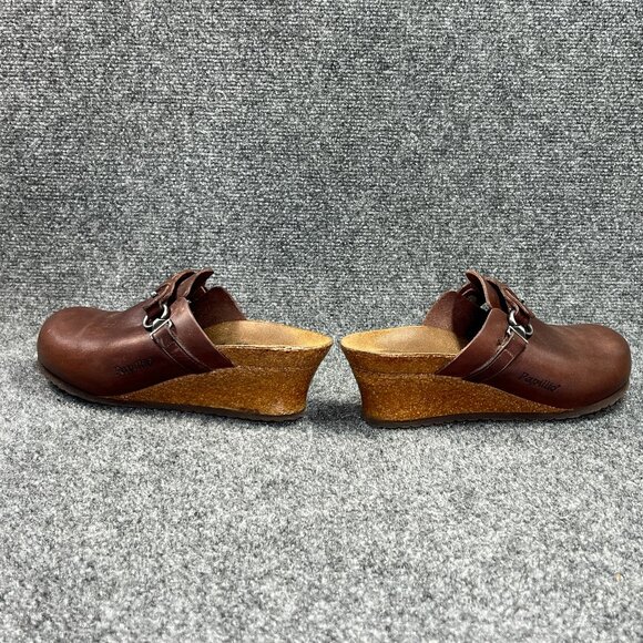 Papillio By Birkenstock Dana Wedge Clogs Women's 8 Brown Leather Slip On Sandals - Picture 7 of 13